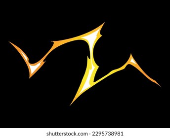 Eectric flash effect vfx cartoon style design isolated vector illustration