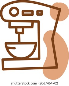Eectric mixer, illustration, vector, on a white background.