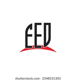 EED letra logotipo design com fundo branco no ilustrador, logotipo vetorial fonte alfabeto moderna