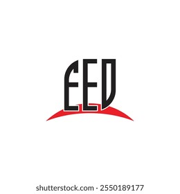 EED letra logotipo design com fundo branco no ilustrador, logotipo vetorial fonte alfabeto moderna