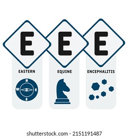 EEE Eastern Equine Encephalitis  acronym. business concept background.  vector illustration concept with keywords and icons. lettering illustration with icons for web banner, flyer, landing pag