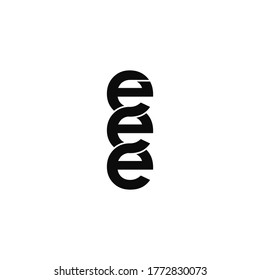 eee letter original monogram logo design
