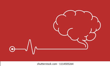 EEG Electroencephalogram concept icon vector background
