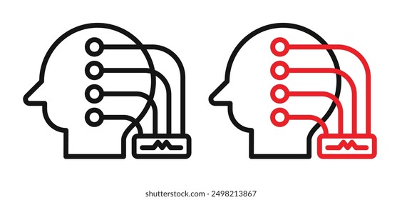 colección de Vector EEG Iconicon en estilo delineado y sólido