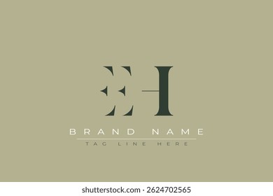 EEH abstract letter logo design. This logo is designed by three abstract letters.