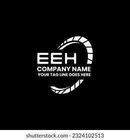 Logo de la carta EEH diseño creativo con gráfico vectorial, logotipo simple y moderno. Diseño de alfabetos lujosos EEH  