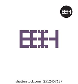Design de Monograma de Letra de Logotipo EEH