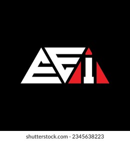 Diseño del logotipo de la letra del triángulo EEI con forma de triángulo. Monograma de diseño del logotipo del triángulo EEI. Plantilla de logotipo vectorial de triángulo EEI con color rojo. Logo triangular EEI Diseño sencillo, elegante y lujoso.