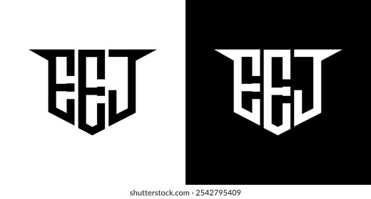 Diseño de logotipo de letra EEJ con fondo blanco en ilustrador, estilo de superposición de fuente de alfabeto moderno de logotipo de Vector, diseños de caligrafía para logotipo, póster, invitación, etc.