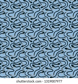Eel background. Seamless pattern. Vector.