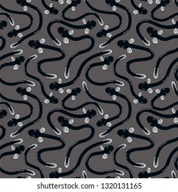 Eel background. Seamless pattern. Vector.