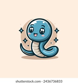 Eel Cute Mascot Logo Illustration Chibi Kawaii is awesome logo, mascot or illustration for your product, company or bussiness