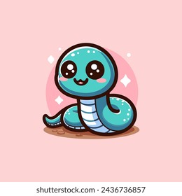 Eel Cute Mascot Logo Illustration Chibi Kawaii is awesome logo, mascot or illustration for your product, company or bussiness