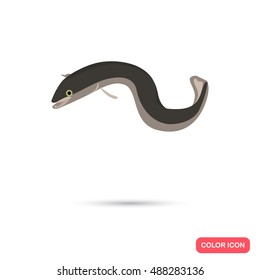 Eel fish color flat icon