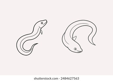 eel fish this is vector fill