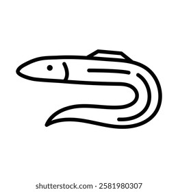 eel icon Black and white logo