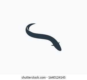 Eel icon isolated on clean background. Eel icon concept drawing icon in modern style. Vector illustration for your web mobile logo app UI design.