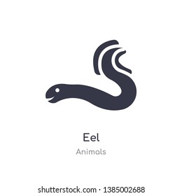 eel icon. isolated eel icon vector illustration from animals collection. editable sing symbol can be use for web site and mobile app