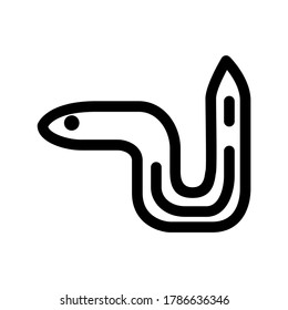 eel icon or logo isolated sign symbol vector illustration - high quality black style vector icons
