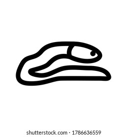 Aalsymbol oder Logo einzeln auf Zeichen, Vektorgrafik - hochwertige Vektorsymbole in schwarzem Stil

