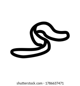 icono de anguila o logotipo símbolo de signo aislado ilustración vectorial - iconos vectoriales de estilo negro de alta calidad
