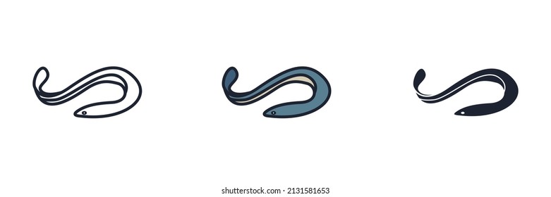 eel icon symbol template for graphic and web design collection logo vector illustration