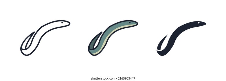 eel icon symbol template for graphic and web design collection logo vector illustration
