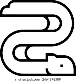 eel icon. Thin linear style design isolated on white background
