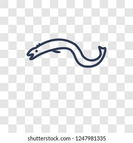Eel icon. Trendy Eel logo concept on transparent background from animals collection