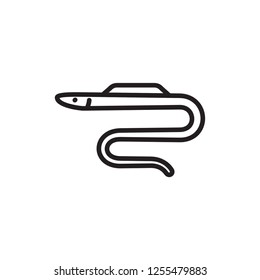 eel icon vector design line style