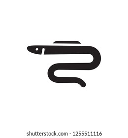 eel icon vector glyph style