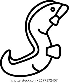 Eel Line vector Icon Design