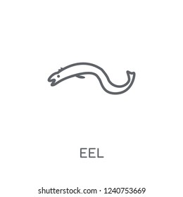 Eel linear icon. Modern outline Eel logo concept on white background from animals collection. Suitable for use on web apps, mobile apps and print media.