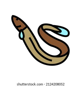 eel seafood color icon vector. eel seafood sign. isolated symbol illustration