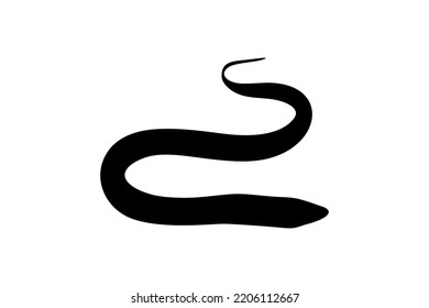Eel Silhouette for Logo, Pictogram, Website, Apps and or Graphic Design Element. Vector Illustration