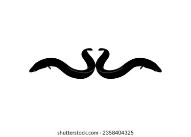 Eel Silhouette for Logo, Pictogram, Website, Apps and or Graphic Design Element. Vector Illustration
