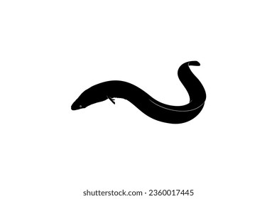 Eel Silhouette for Logo, Pictogram, Website, Apps and or Graphic Design Element. Vector Illustration