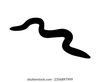 Eel silhouette vector art white background