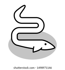 eel thin line vector icon