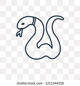 Eel vector outline icon isolated on transparent background, high quality linear Eel transparency concept can be used web and mobile
