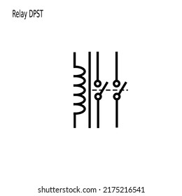 Eelectronic relay symbol icon vector 