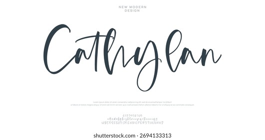 Eelegante alfabeto letras fonte com caudas. Tipografia elegante clássico fontes serif e número decorativo vintage conceito retro para logotipo branding.