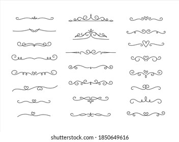 Collection Border Dividers Big Set Ornament Stock Vector (Royalty Free ...