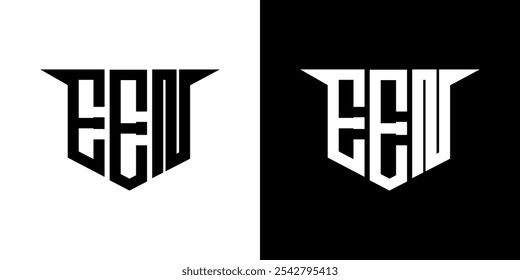 EEN letter logo design with white background in illustrator, vector logo modern alphabet font overlap style, calligraphy designs for logo, Poster, Invitation, etc.