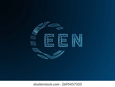 EEN baixo design de vetor de logotipo de letra poli. Até mesmo design de logotipo poli inferior. EEN design único logotipo de baixo poli.