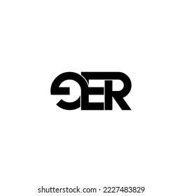 eer lettering initial monogram logo design