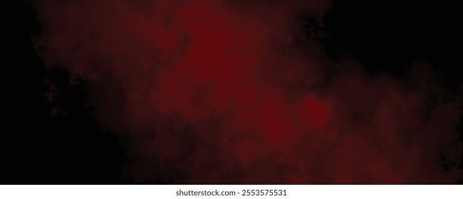 Eerie Crimson Smoke and Thick Vapor Flowing Across a Shadowy Background, Creating a Haunting and Deep Atmosphere





