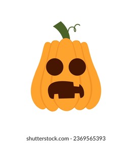 Eerie Halloween Pumpkin Emoticon: Creepy Expression