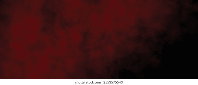 Eerie Red Fog and Vapor Slowly Moving Through a Shadowy Black Backdrop, Evoking a Sense of Foreboding and Mystery
