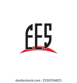 EES letter logo design with white background in illustrator, vector logo modern alphabet font